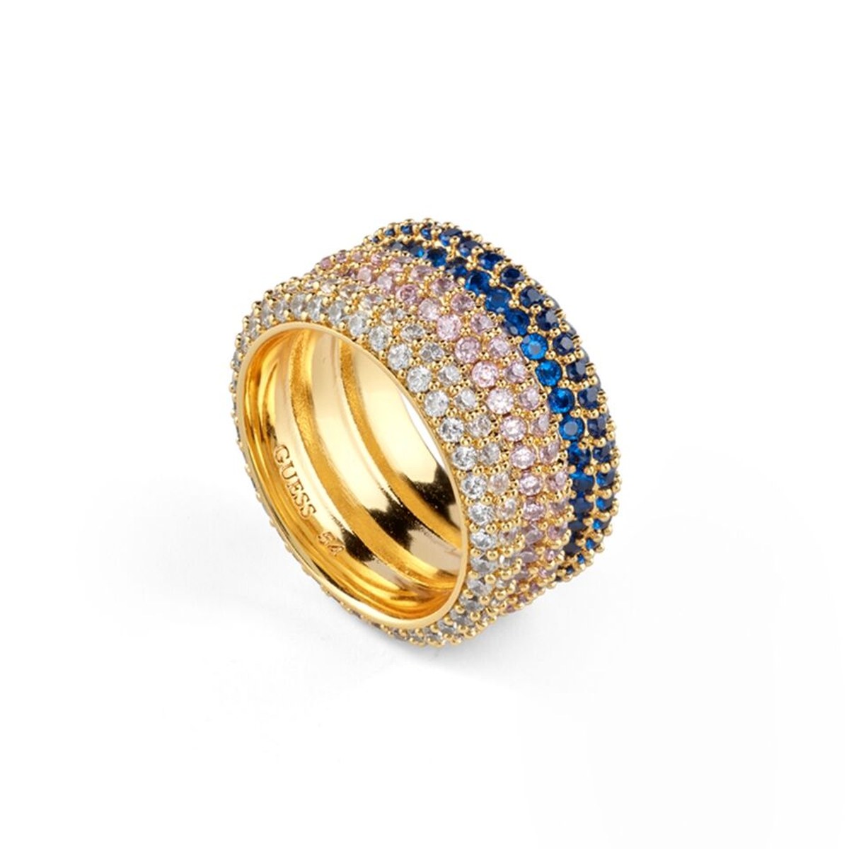 Anillo Mujer Guess JUBR05140JWYGBL54 14 Dorado Azul - 4
