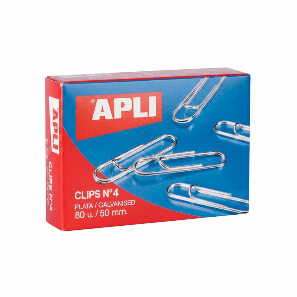 Clips Apli Nº 4 Plateado Plata 50 mm (10 Piezas) (12 Unidades) - 2