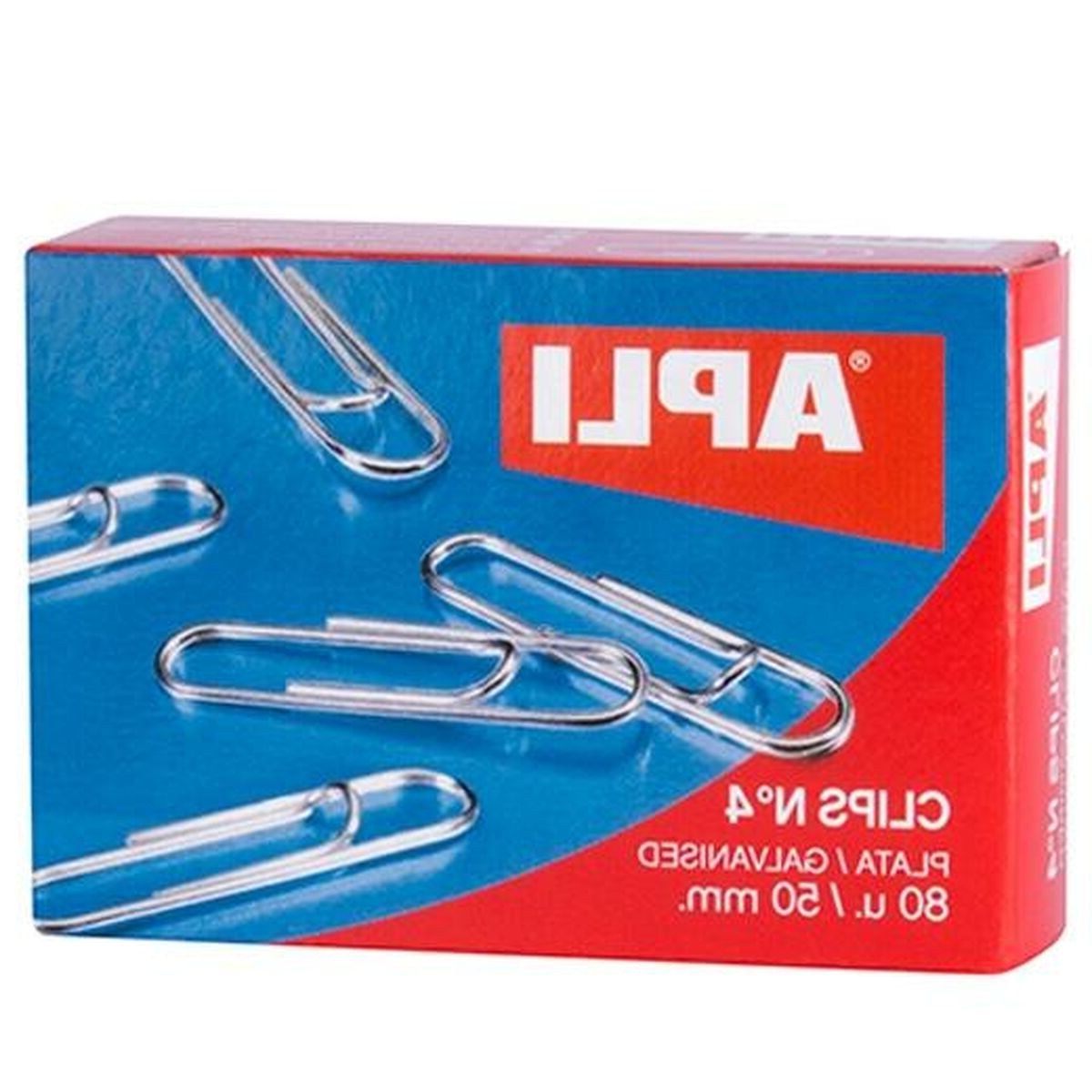 Clips Apli Nº 4 Plateado Plata 50 mm (10 Piezas) (12 Unidades) - 3