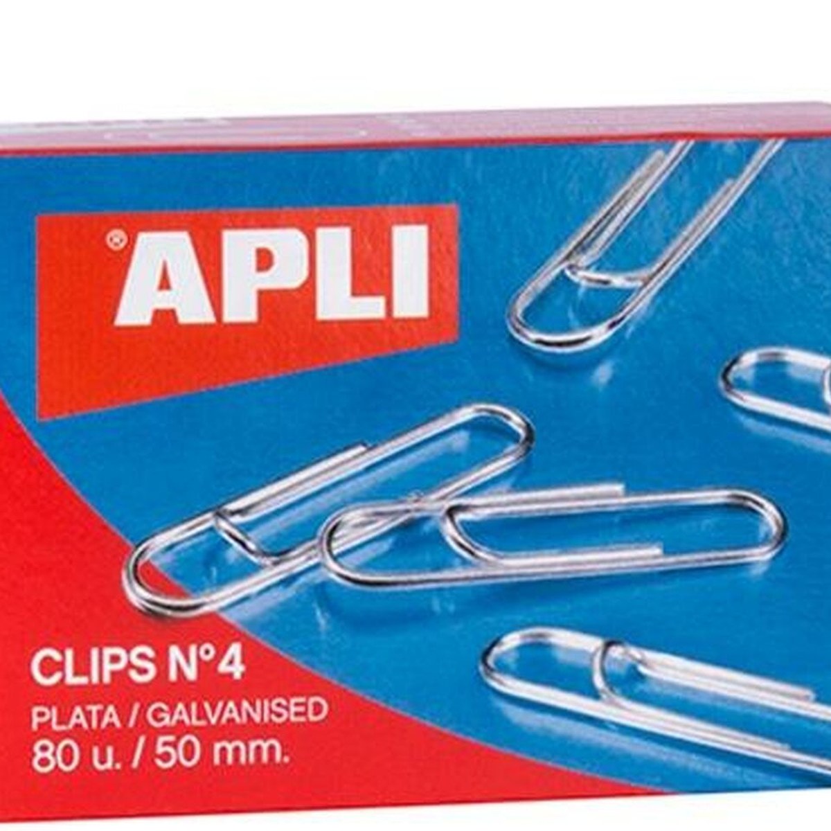 Clips Apli Nº 4 Plateado Plata 50 mm (10 Piezas) (12 Unidades) - 4