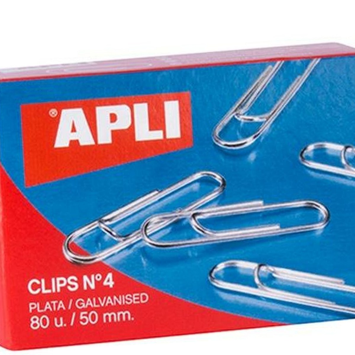 Clips Apli Nº 4 Plateado Plata 50 mm (10 Piezas) (12 Unidades) - 5