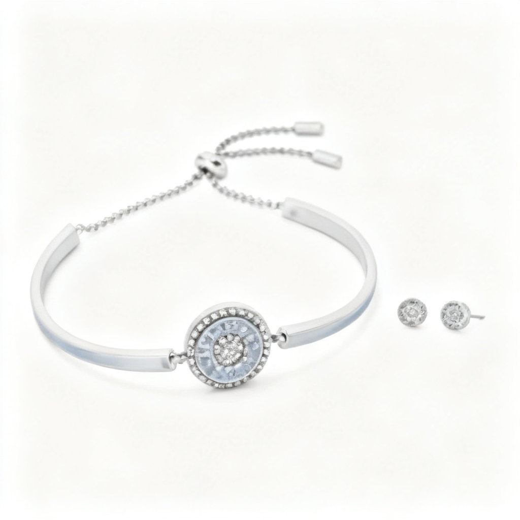 Conjunto Pulsera y Pendientes Michael Kors Fashion Plateado - 2