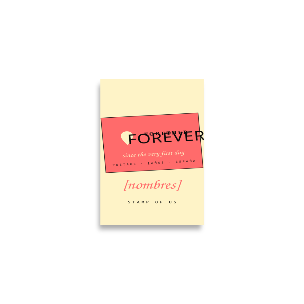 Lámina Aniversario Together Forever personalizada