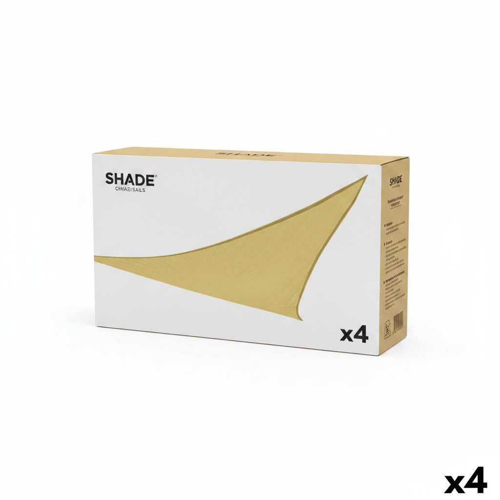 Velas de sombra Aktive Triangular Crema 500 x 500 cm (4 Unidades) - 5